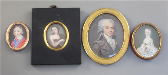 4 portrait miniatures